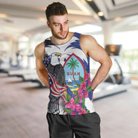 United States Guam Men Tank Top USA Eagle Guahan Seal Bougainvillea - Wonder Print Shop