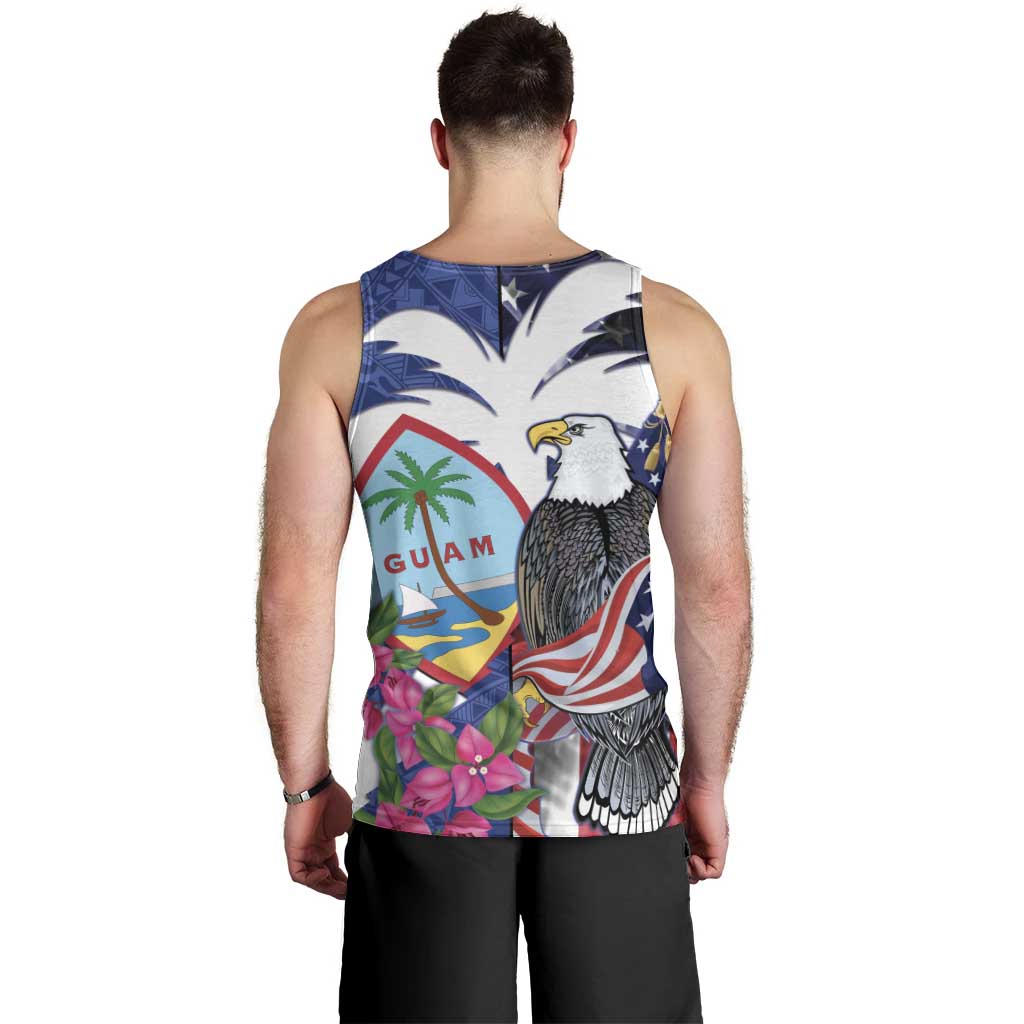 United States Guam Men Tank Top USA Eagle Guahan Seal Bougainvillea - Wonder Print Shop