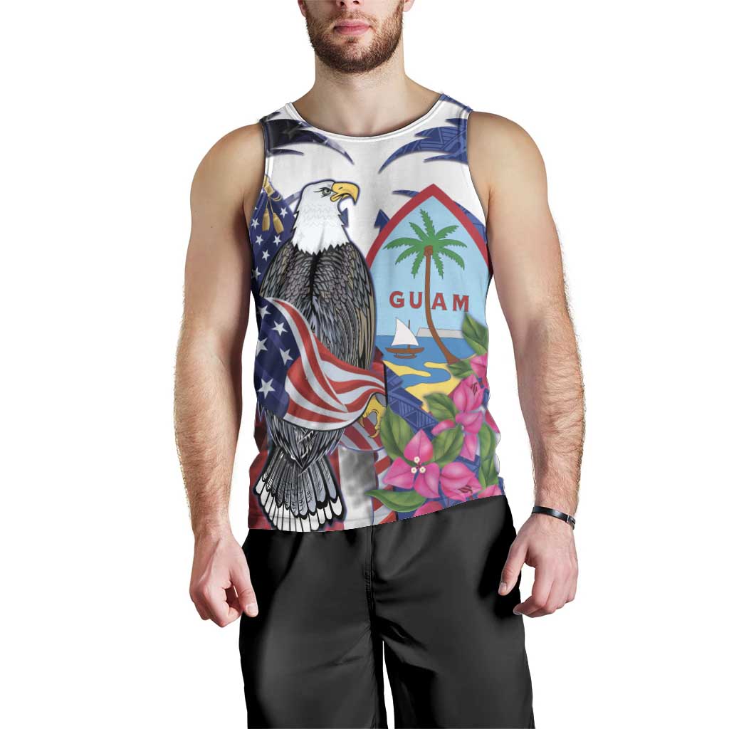 United States Guam Men Tank Top USA Eagle Guahan Seal Bougainvillea - Wonder Print Shop