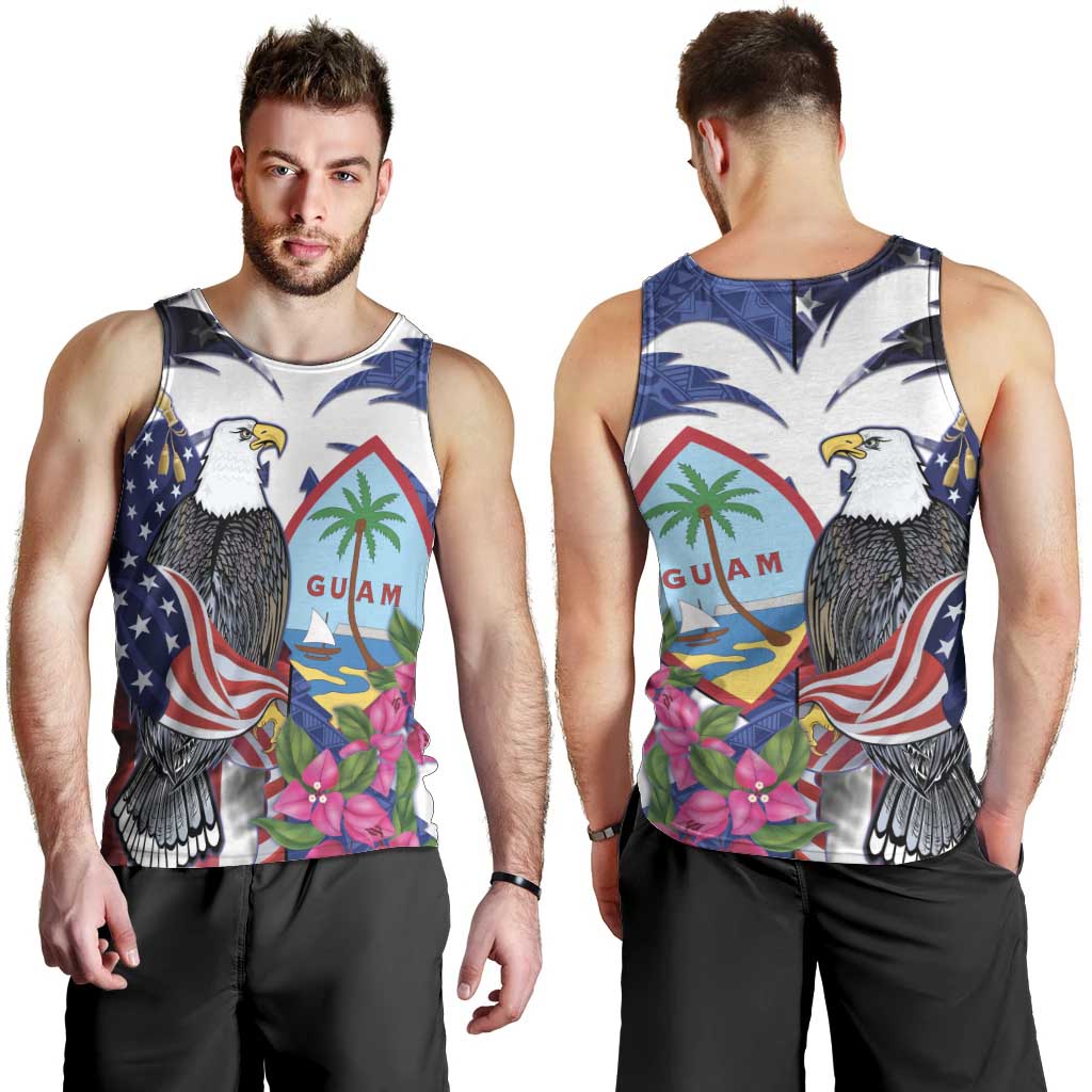 United States Guam Men Tank Top USA Eagle Guahan Seal Bougainvillea - Wonder Print Shop