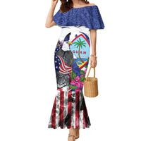 United States Guam Mermaid Dress USA Eagle Guahan Seal Bougainvillea - Wonder Print Shop