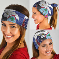 United States Guam Neck Gaiter USA Eagle Guahan Seal Bougainvillea - Wonder Print Shop