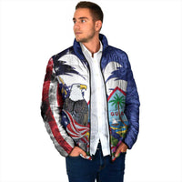 United States Guam Padded Jacket USA Eagle Guahan Seal Bougainvillea - Wonder Print Shop