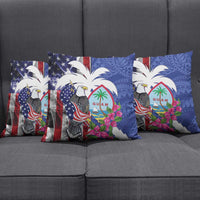 United States Guam Pillow Cover USA Eagle Guahan Seal Bougainvillea - Wonder Print Shop