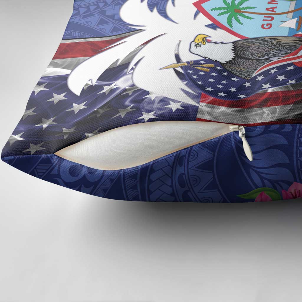 United States Guam Pillow Cover USA Eagle Guahan Seal Bougainvillea - Wonder Print Shop