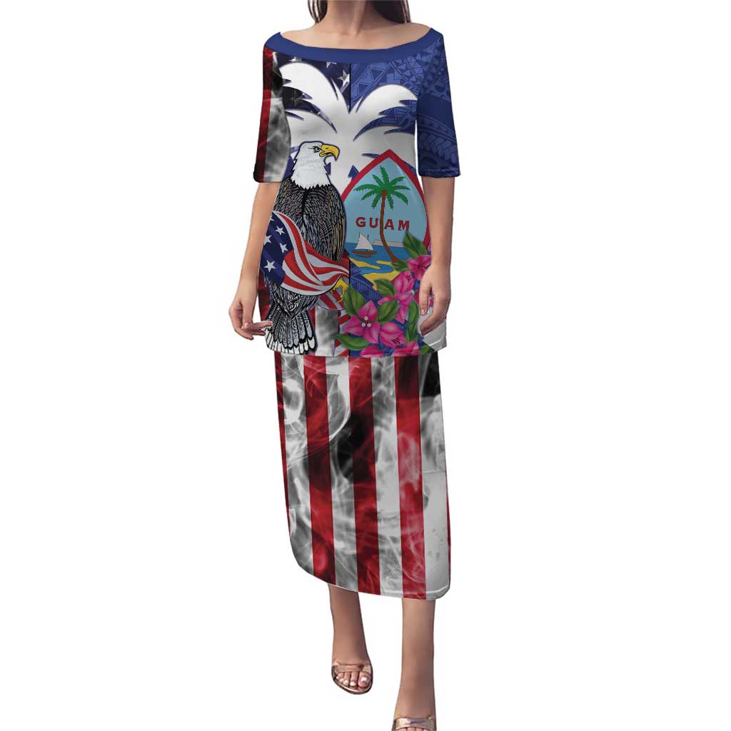 United States Guam Puletasi USA Eagle Guahan Seal Bougainvillea - Wonder Print Shop
