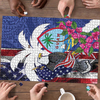 United States Guam Puzzle USA Eagle Guahan Seal Bougainvillea - Wonder Print Shop