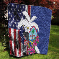 United States Guam Quilt USA Eagle Guahan Seal Bougainvillea - Wonder Print Shop