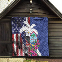United States Guam Quilt USA Eagle Guahan Seal Bougainvillea - Wonder Print Shop