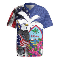 United States Guam Rugby Jersey USA Eagle Guahan Seal Bougainvillea - Wonder Print Shop