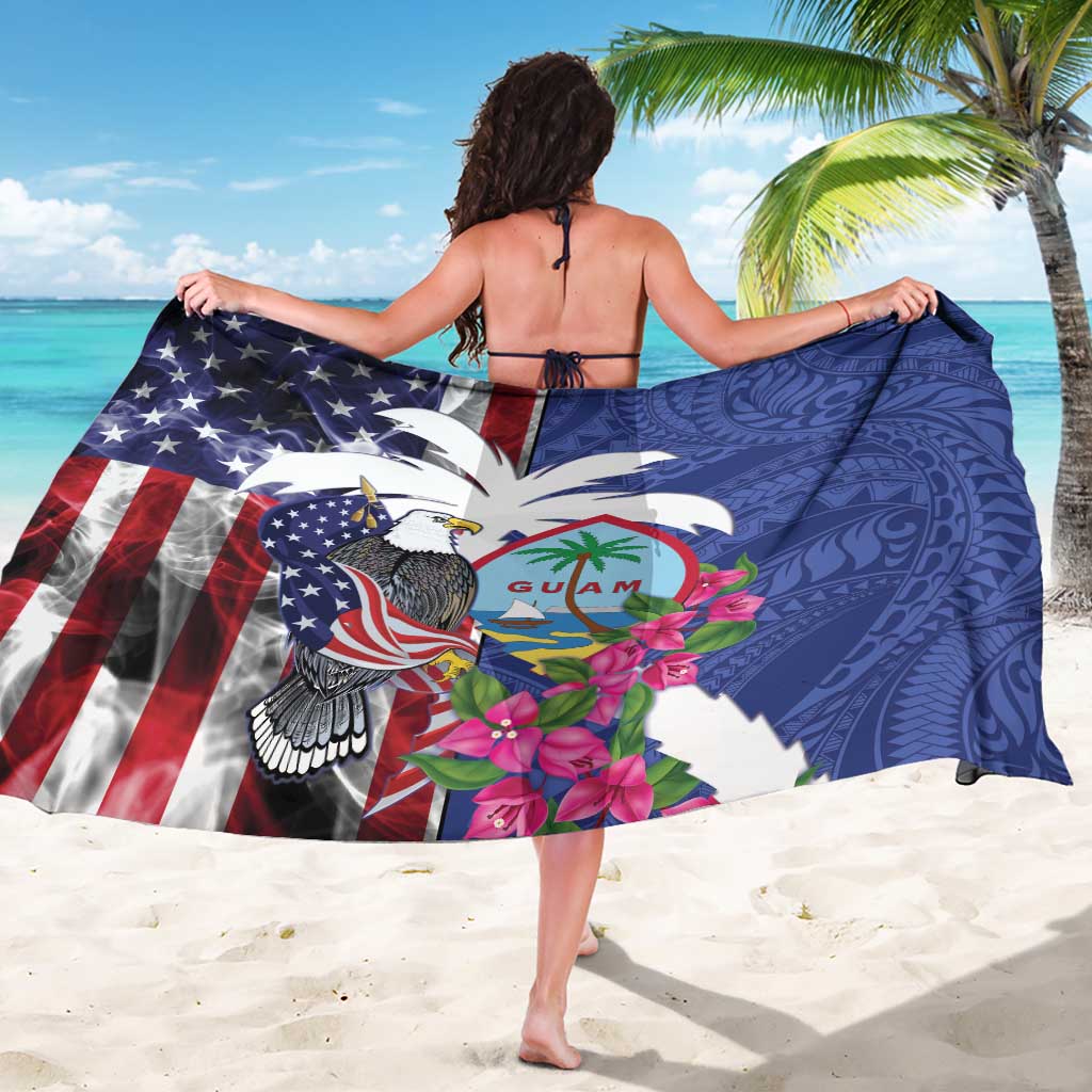 United States Guam Sarong USA Eagle Guahan Seal Bougainvillea - Wonder Print Shop