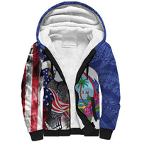 United States Guam Sherpa Hoodie USA Eagle Guahan Seal Bougainvillea - Wonder Print Shop