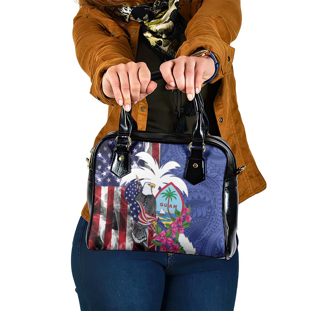 United States Guam Shoulder Handbag USA Eagle Guahan Seal Bougainvillea - Wonder Print Shop