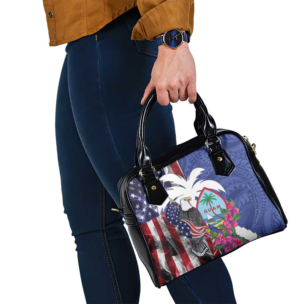 United States Guam Shoulder Handbag USA Eagle Guahan Seal Bougainvillea - Wonder Print Shop