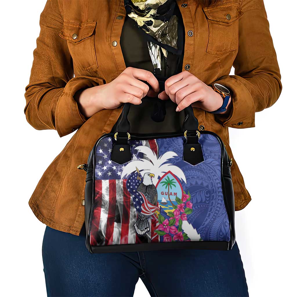 United States Guam Shoulder Handbag USA Eagle Guahan Seal Bougainvillea - Wonder Print Shop