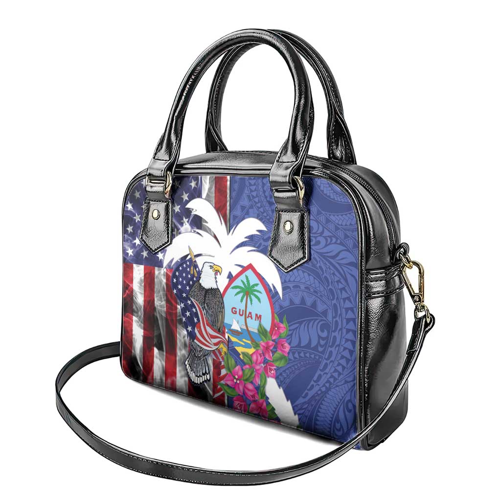 United States Guam Shoulder Handbag USA Eagle Guahan Seal Bougainvillea - Wonder Print Shop