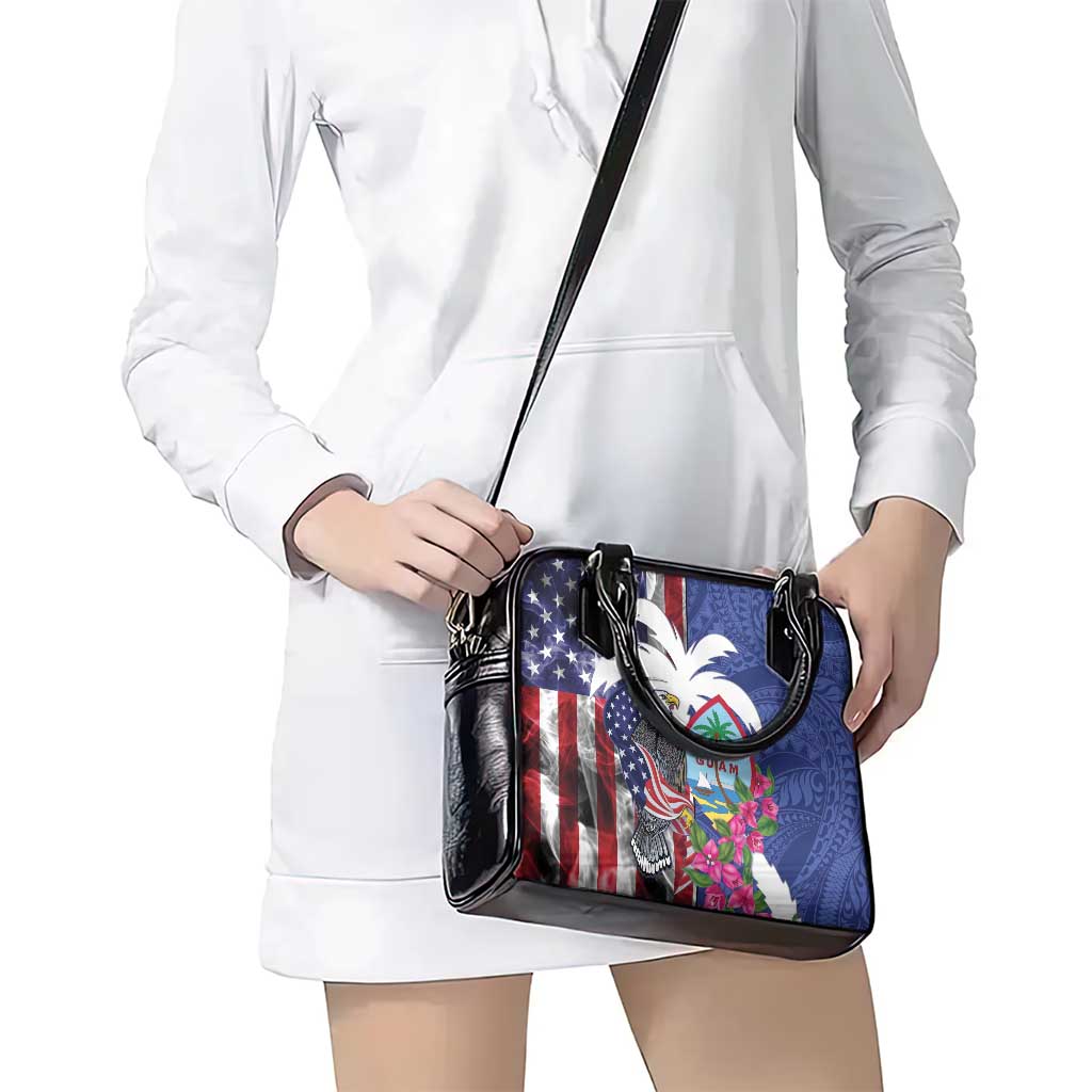 United States Guam Shoulder Handbag USA Eagle Guahan Seal Bougainvillea - Wonder Print Shop
