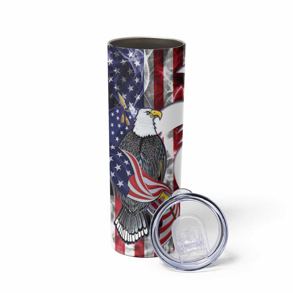 United States Guam Skinny Tumbler USA Eagle Guahan Seal Bougainvillea - Wonder Print Shop