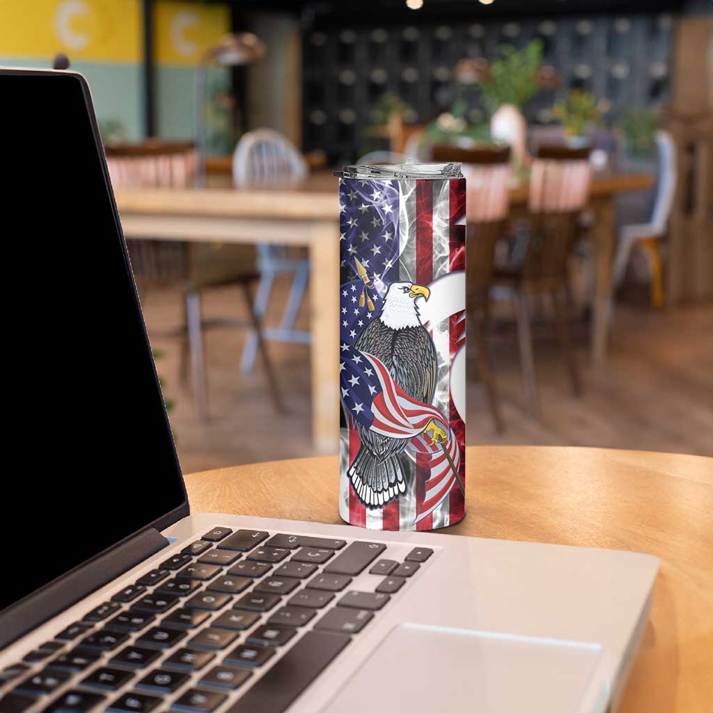 United States Guam Skinny Tumbler USA Eagle Guahan Seal Bougainvillea - Wonder Print Shop