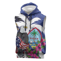United States Guam Sleeveless Hoodie USA Eagle Guahan Seal Bougainvillea - Wonder Print Shop