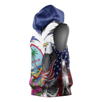 United States Guam Sleeveless Hoodie USA Eagle Guahan Seal Bougainvillea - Wonder Print Shop