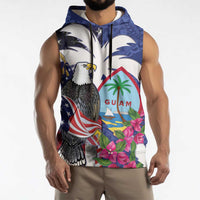 United States Guam Sleeveless Hoodie USA Eagle Guahan Seal Bougainvillea - Wonder Print Shop