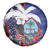 United States Guam Spare Tire Cover USA Eagle Guahan Seal Bougainvillea - Wonder Print Shop