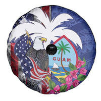 United States Guam Spare Tire Cover USA Eagle Guahan Seal Bougainvillea - Wonder Print Shop