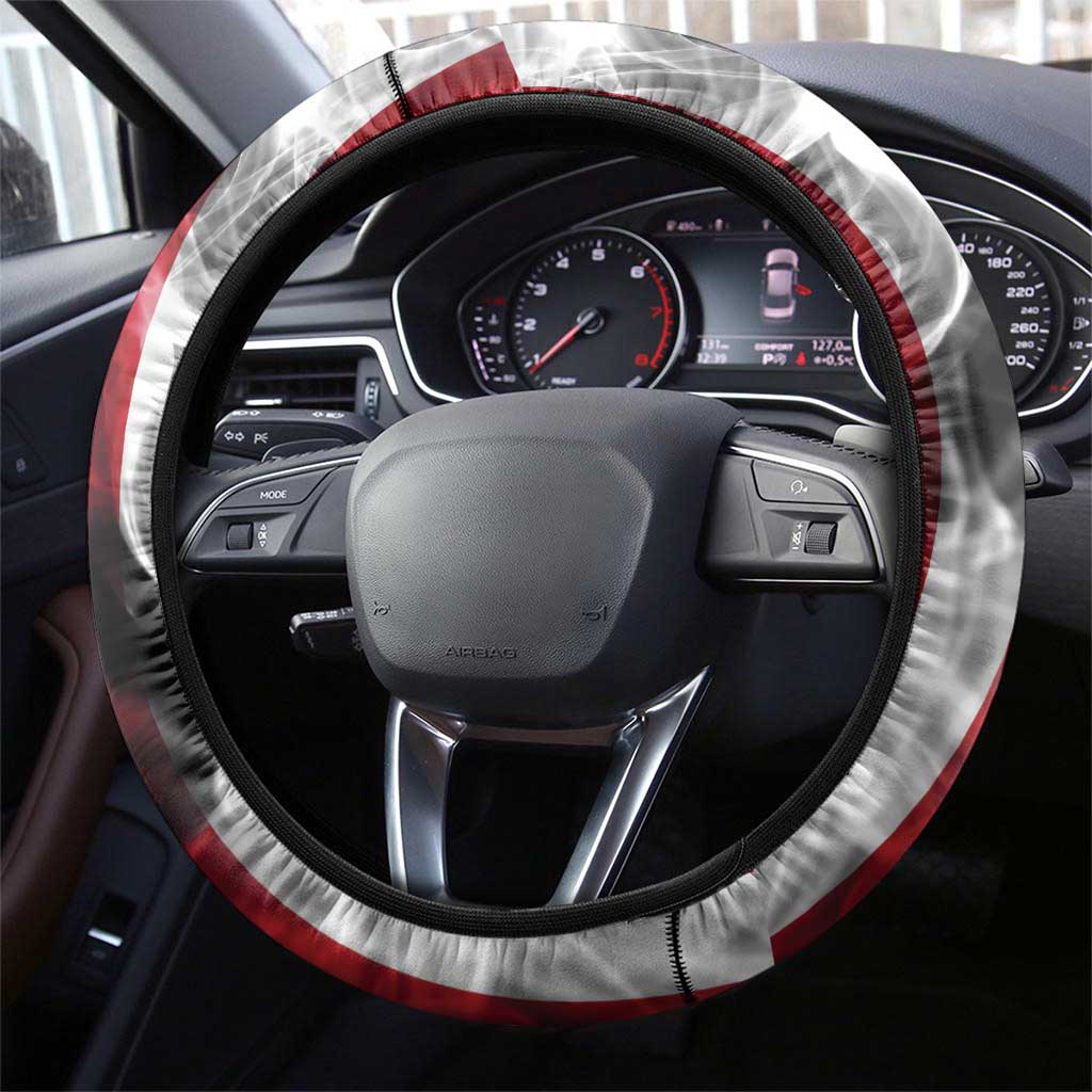 United States Guam Steering Wheel Cover USA Eagle Guahan Seal Bougainvillea - Wonder Print Shop