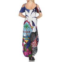 United States Guam Summer Maxi Dress USA Eagle Guahan Seal Bougainvillea - Wonder Print Shop