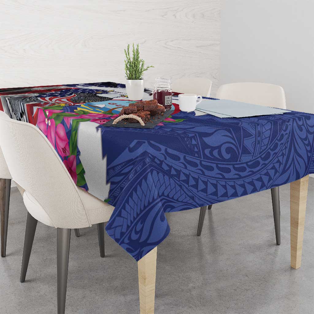 United States Guam Tablecloth USA Eagle Guahan Seal Bougainvillea - Wonder Print Shop