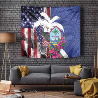 United States Guam Tapestry USA Eagle Guahan Seal Bougainvillea - Wonder Print Shop