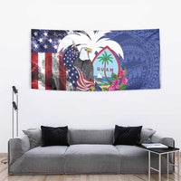 United States Guam Tapestry USA Eagle Guahan Seal Bougainvillea - Wonder Print Shop