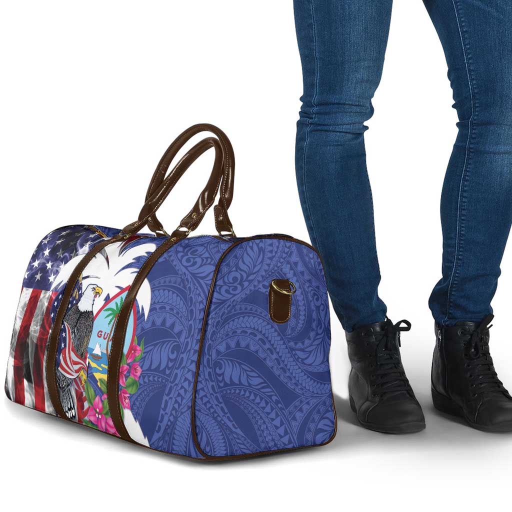 United States Guam Travel Bag USA Eagle Guahan Seal Bougainvillea - Wonder Print Shop