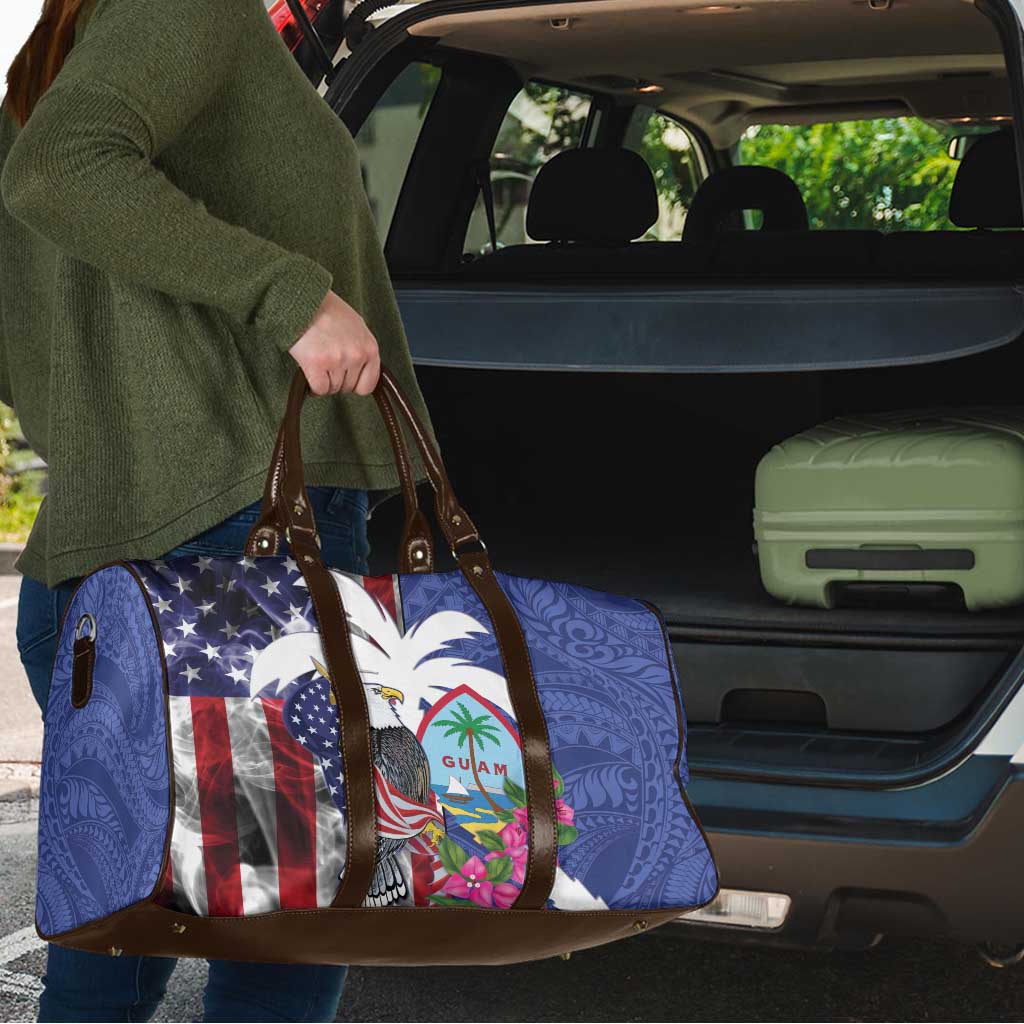 United States Guam Travel Bag USA Eagle Guahan Seal Bougainvillea - Wonder Print Shop