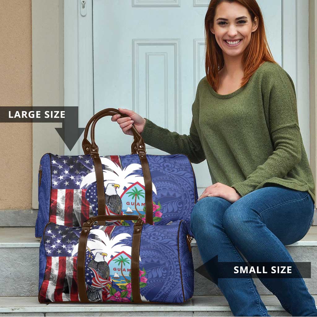 United States Guam Travel Bag USA Eagle Guahan Seal Bougainvillea - Wonder Print Shop