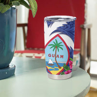 United States Guam Tumbler Cup USA Eagle Guahan Seal Bougainvillea - Wonder Print Shop