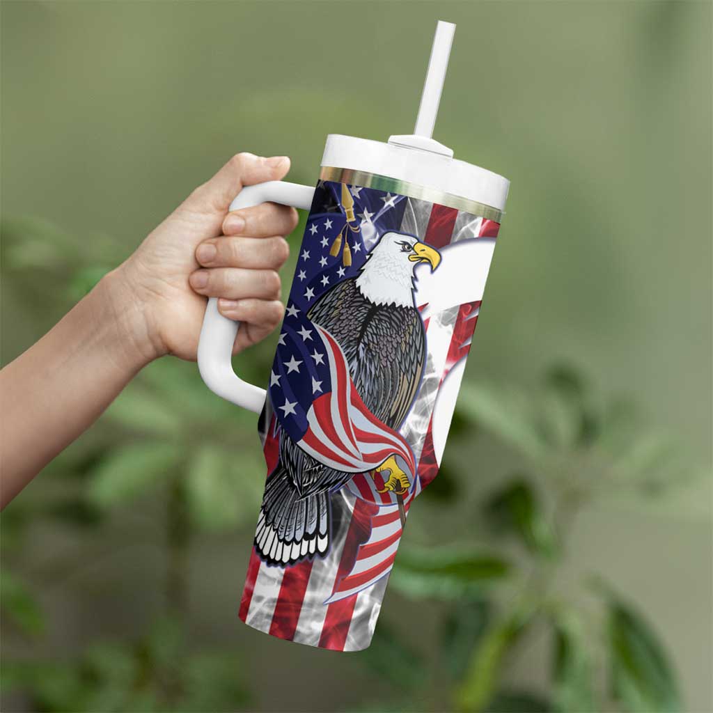 United States Guam Tumbler With Handle USA Eagle Guahan Seal Bougainvillea - Wonder Print Shop