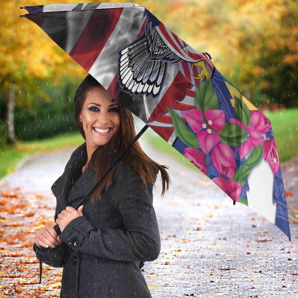 United States Guam Umbrella USA Eagle Guahan Seal Bougainvillea - Wonder Print Shop