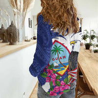 United States Guam Women Casual Shirt USA Eagle Guahan Seal Bougainvillea - Wonder Print Shop