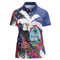 United States Guam Women Polo Shirt USA Eagle Guahan Seal Bougainvillea - Wonder Print Shop