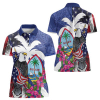 United States Guam Women Polo Shirt USA Eagle Guahan Seal Bougainvillea - Wonder Print Shop
