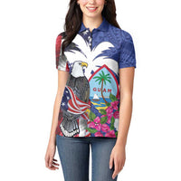 United States Guam Women Polo Shirt USA Eagle Guahan Seal Bougainvillea - Wonder Print Shop
