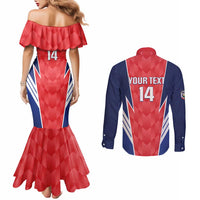 Custom Panama Football Couples Matching Mermaid Dress and Long Sleeve Button Shirt 2025 Vamos Los Canaleros