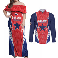 Custom Panama Football Couples Matching Off Shoulder Maxi Dress and Long Sleeve Button Shirt 2025 Vamos Los Canaleros
