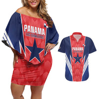 Custom Panama Football Couples Matching Off Shoulder Short Dress and Hawaiian Shirt 2025 Vamos Los Canaleros