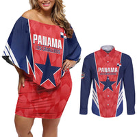 Custom Panama Football Couples Matching Off Shoulder Short Dress and Long Sleeve Button Shirt 2025 Vamos Los Canaleros