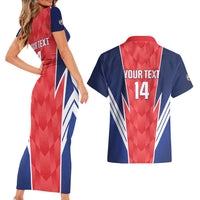 Custom Panama Football Couples Matching Short Sleeve Bodycon Dress and Hawaiian Shirt 2025 Vamos Los Canaleros