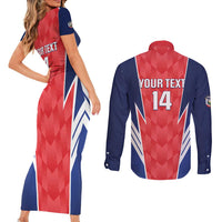 Custom Panama Football Couples Matching Short Sleeve Bodycon Dress and Long Sleeve Button Shirt 2025 Vamos Los Canaleros