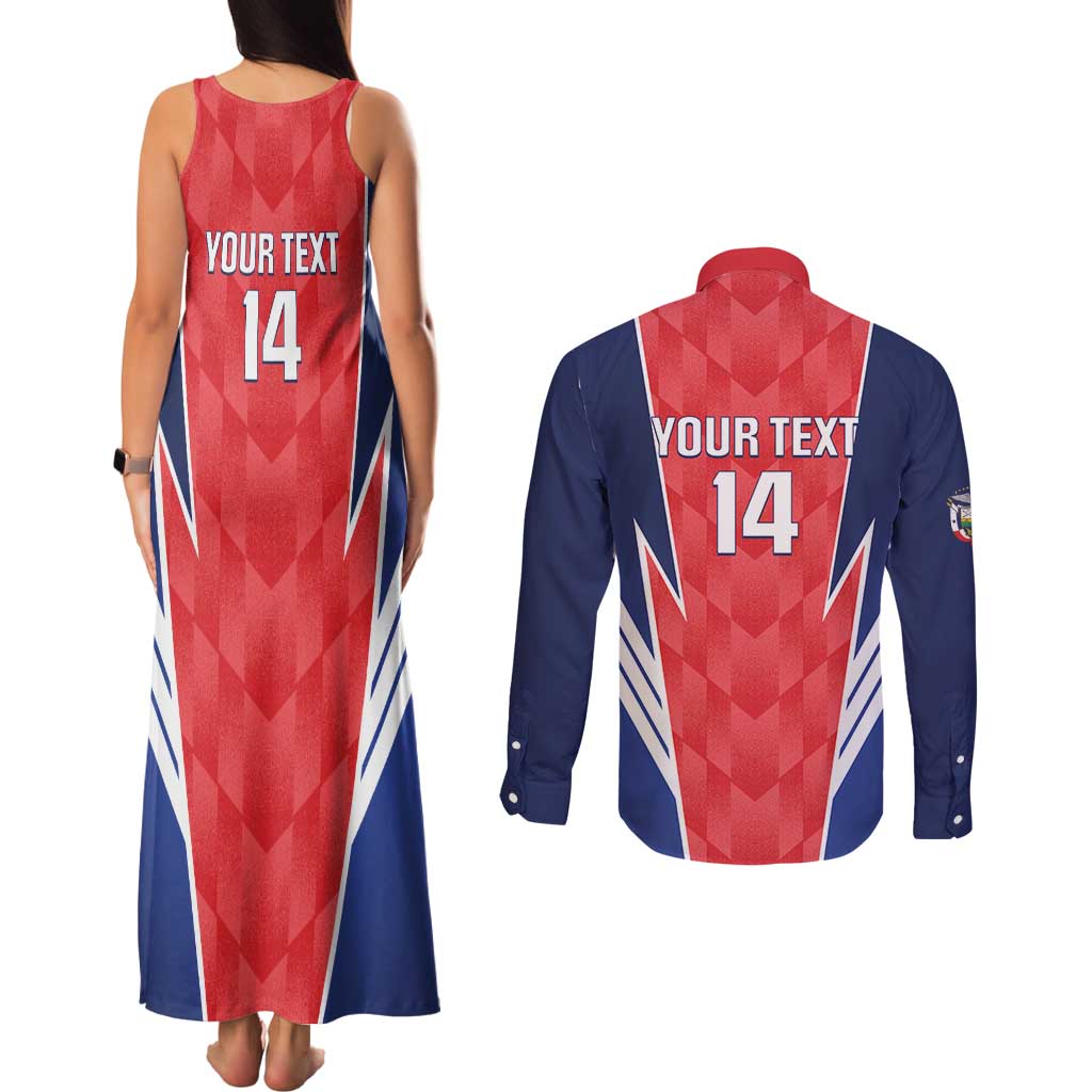 Custom Panama Football Couples Matching Tank Maxi Dress and Long Sleeve Button Shirt 2025 Vamos Los Canaleros